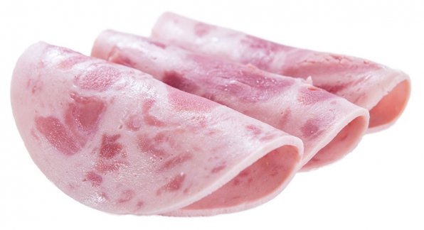 Kallas skinkkorv eftersom fasta bitar av skinka (ben) eller axel magert kött är inbäddade i dess konsistens. Bitar av magert kött måste härdas med natriumnitrit (härdning # 1) så att de utvecklar röd färg som kommer att kontrastera mot vitare malet fläskkött eller fettklipp.