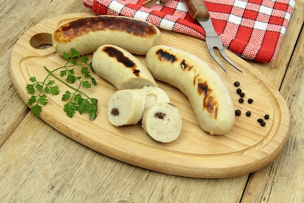 Belgisk Bratwurst typ av vit korv, en berömd specialitet i Liège.